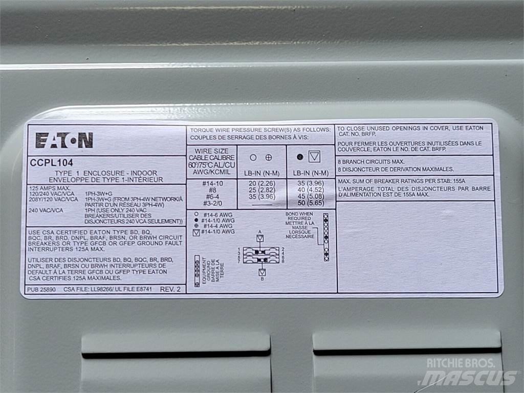 Eaton CCPL104 Construction - Others