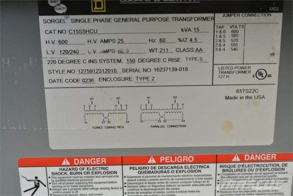  SQUARE D C15S5HCU Construction - Others