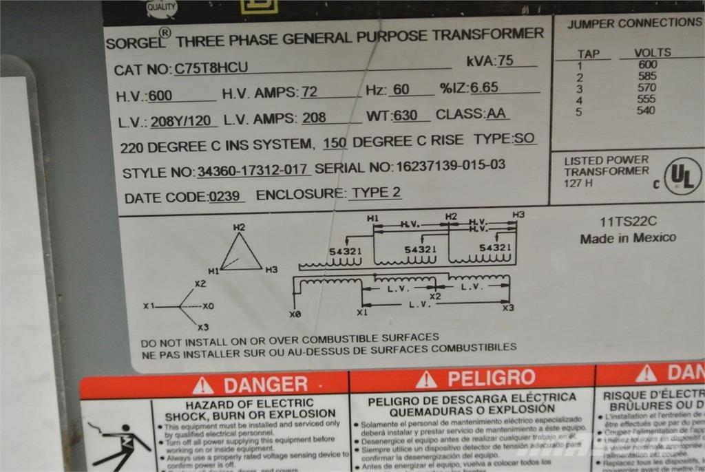  SQUARE D C75T8HCU Construction - Others