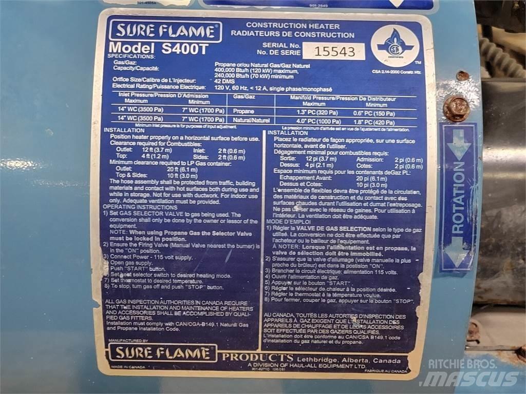  SURE FLAME S400T Heating and thawing equipment