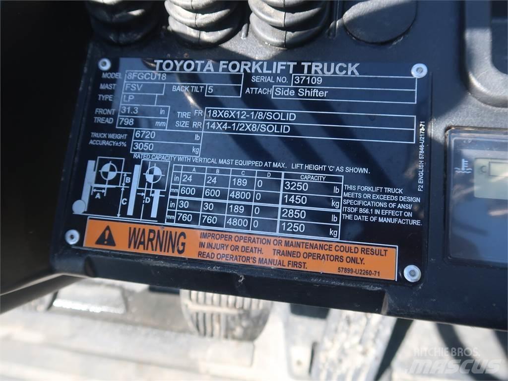 Toyota 8FGCU18 Construction - Others