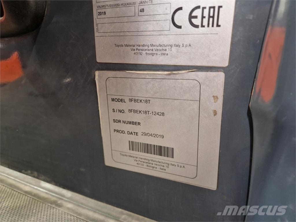 Toyota 8FBEK18T Electric forklift trucks