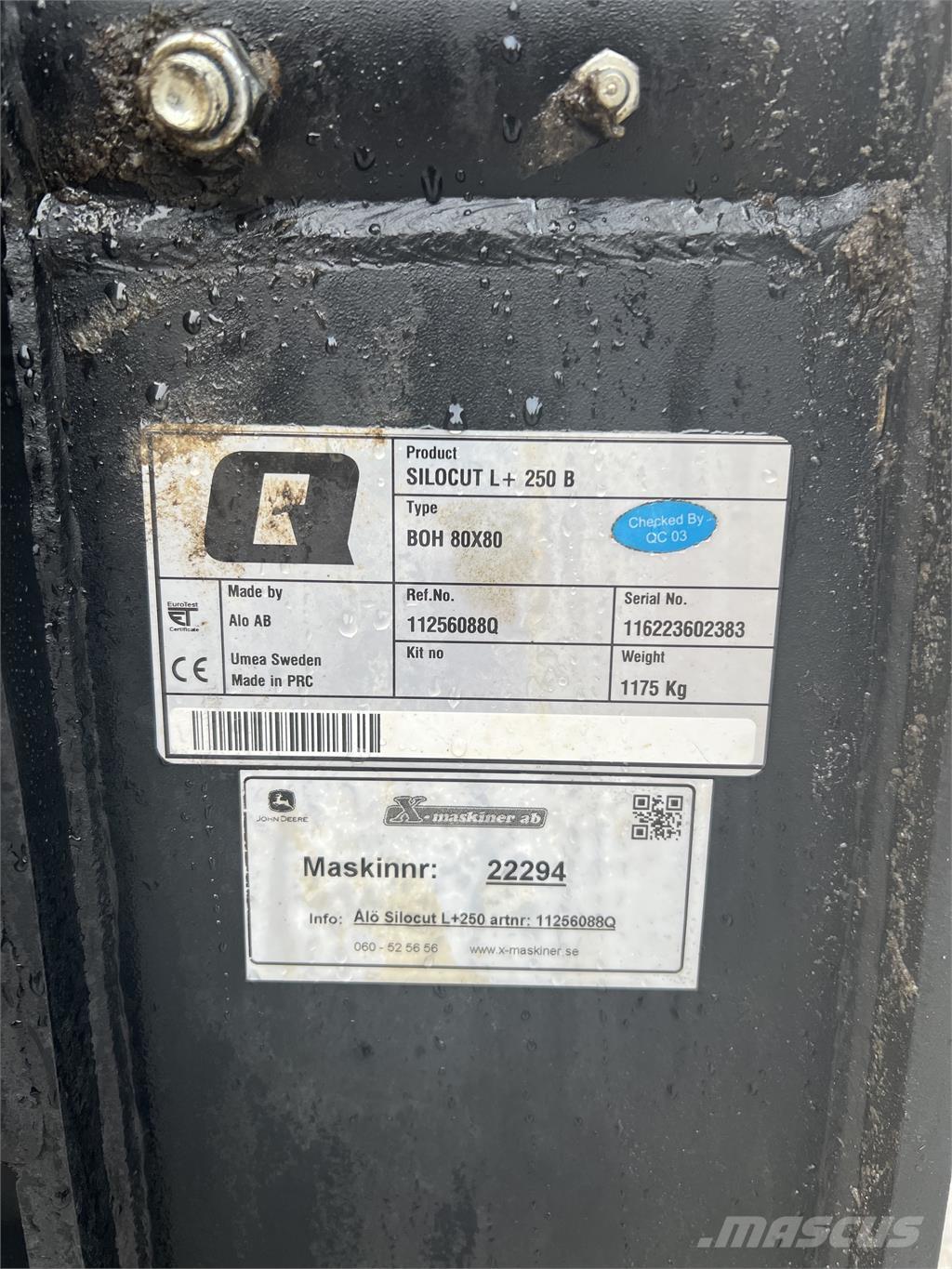 Ålö Silocut L+ 250 Other attachments and components