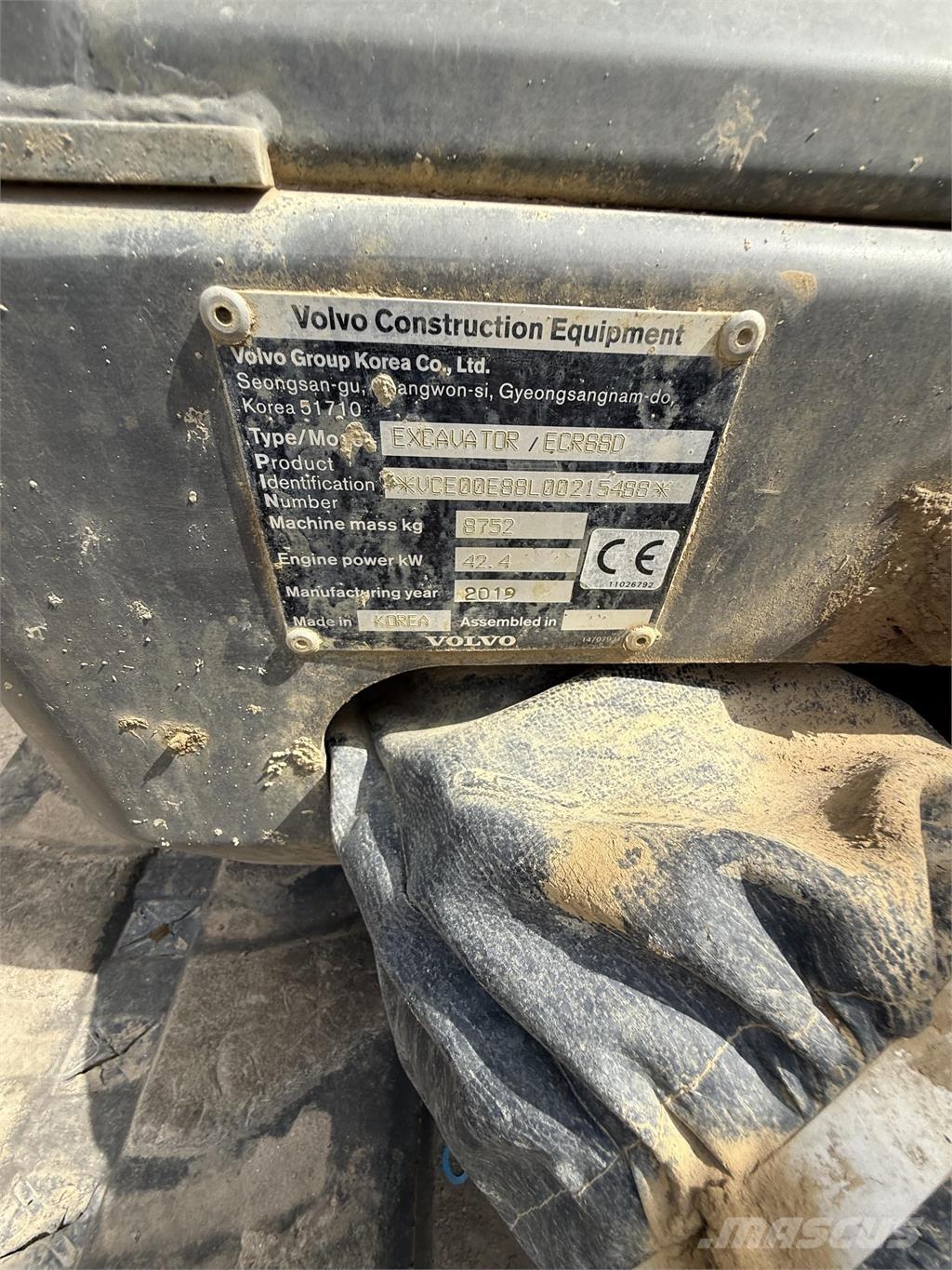 Volvo ECR88D Crawler excavators