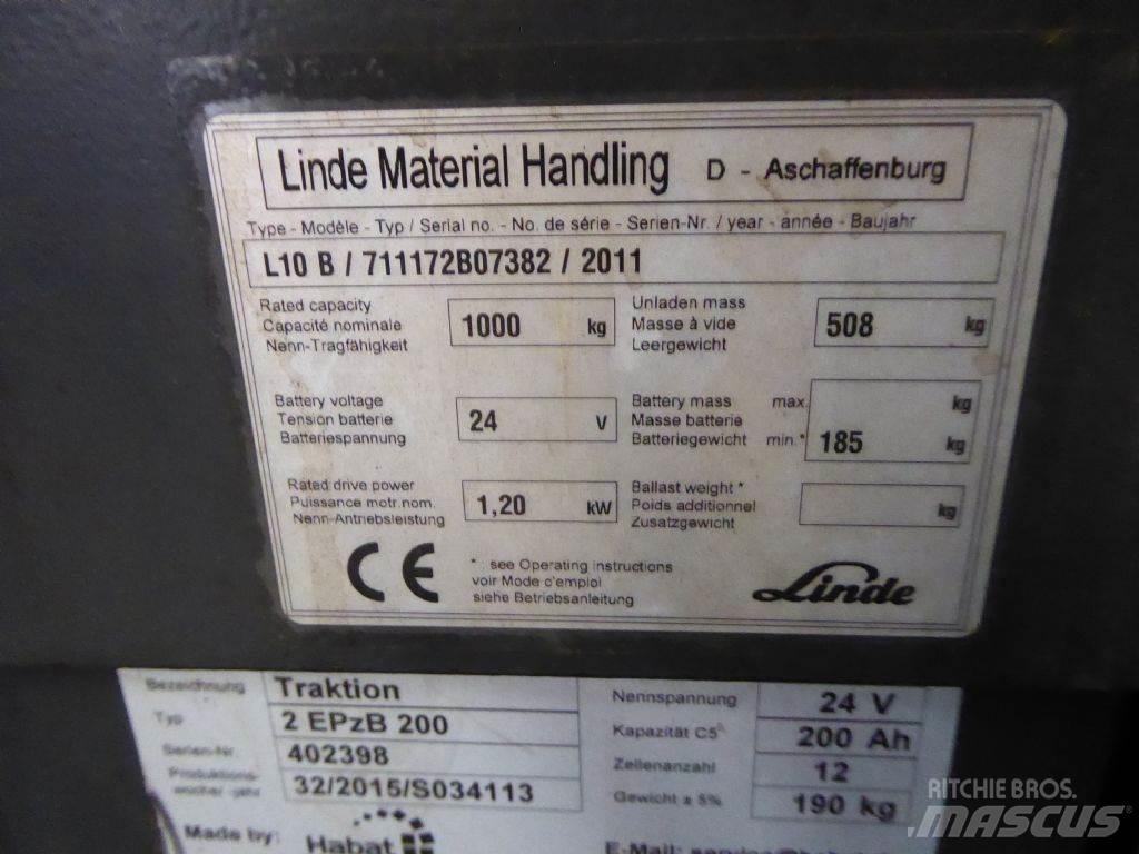Linde L10B Pedestrian stacker
