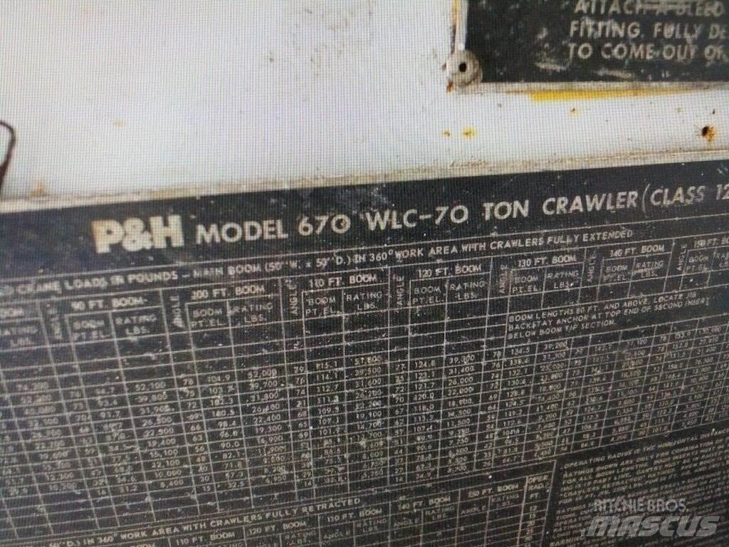 P&H 670W LC Tracked cranes