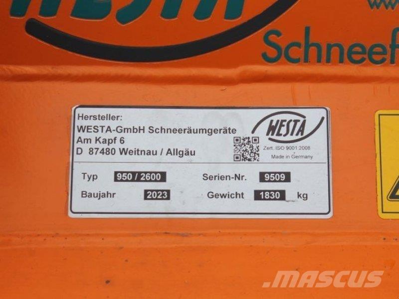  Westa 950/2600 Snow throwers