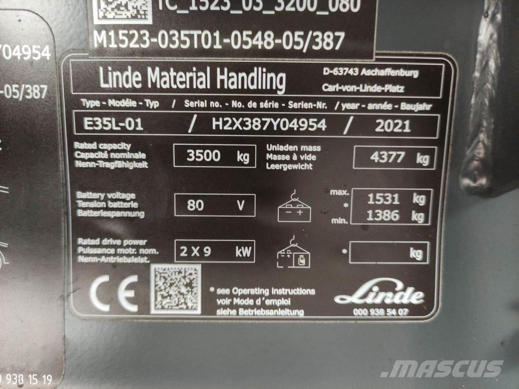 Linde E35L-01-387 Electric forklift trucks