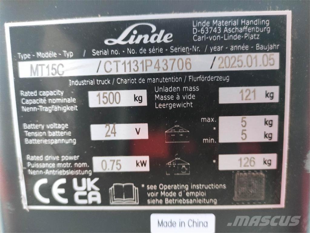 Linde MT15C Low lifter