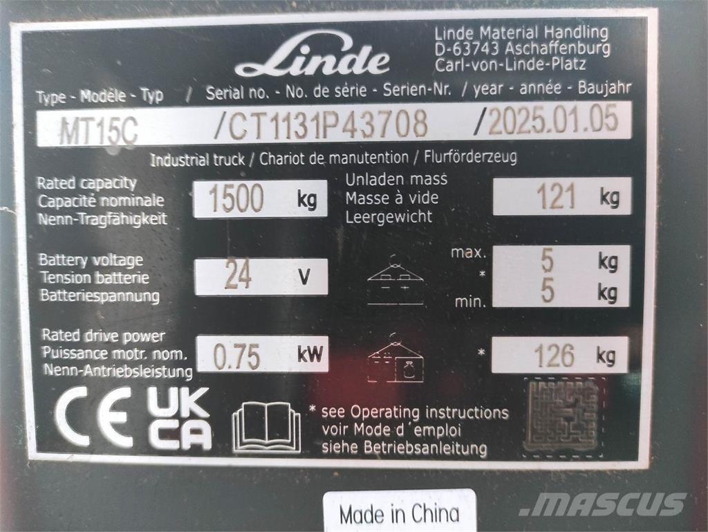 Linde MT15C Low lifter