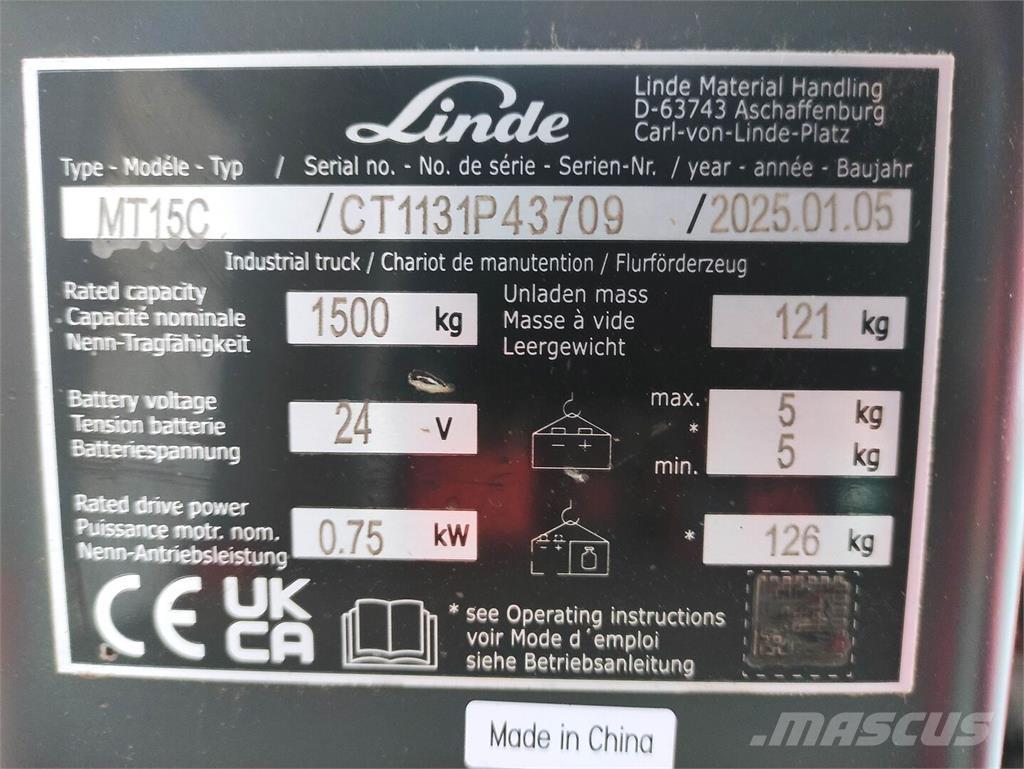 Linde MT15C Low lifter