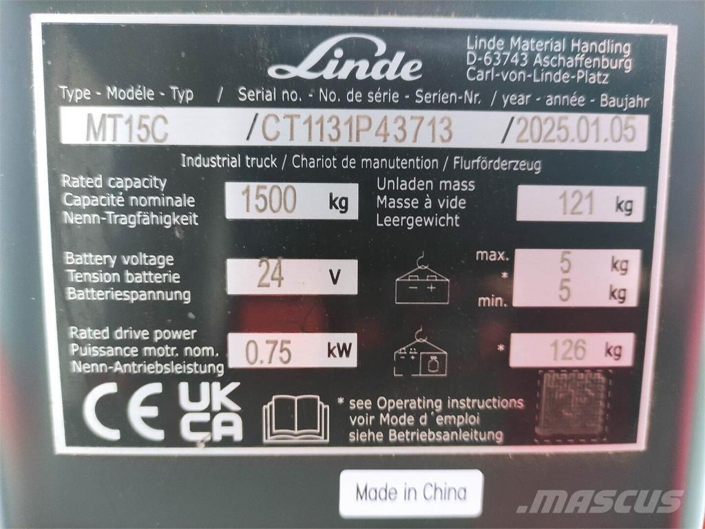 Linde MT15C Low lifter