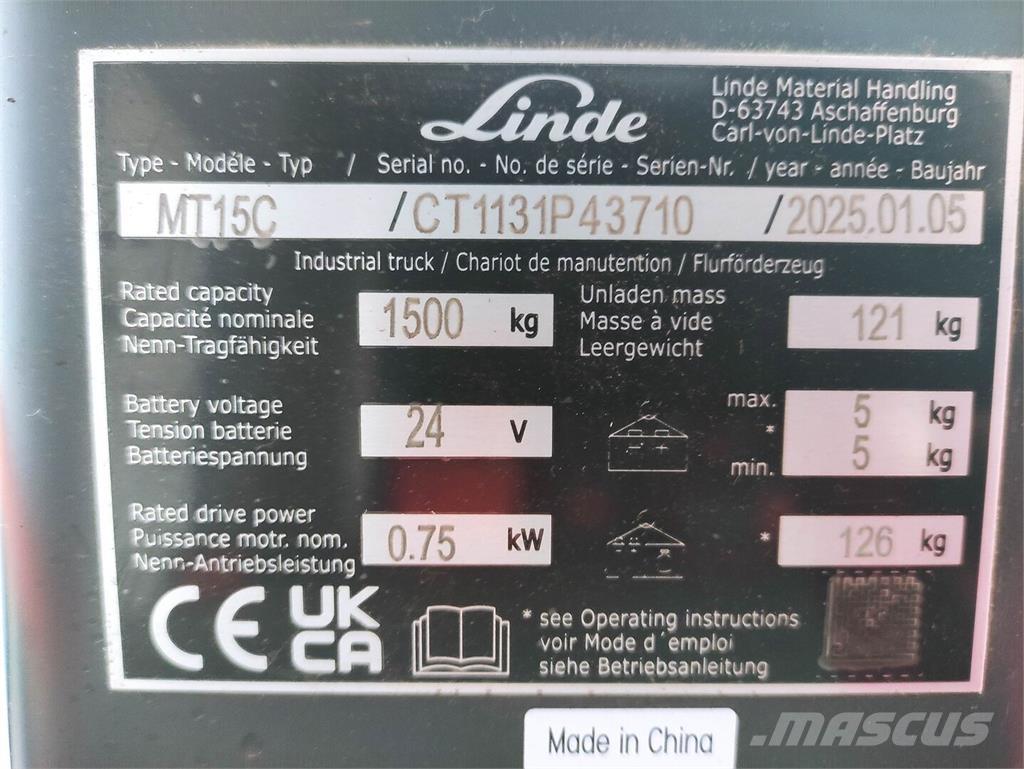 Linde MT15C Low lifter