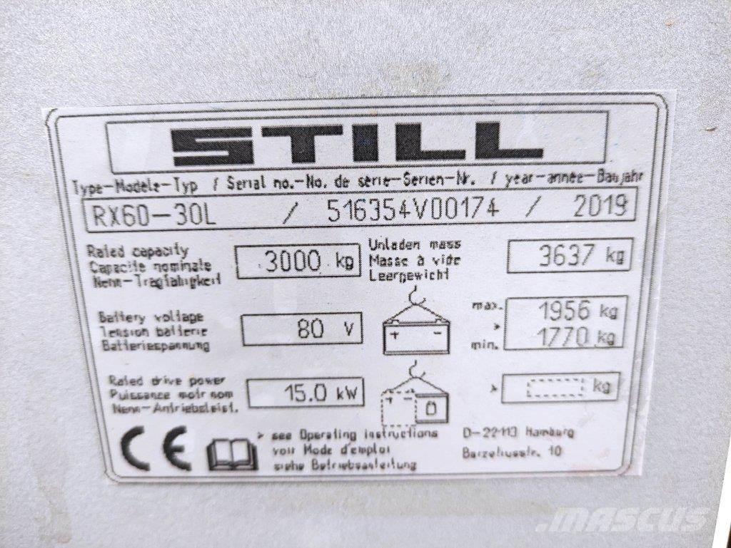 Still RX60-30 L Electric forklift trucks