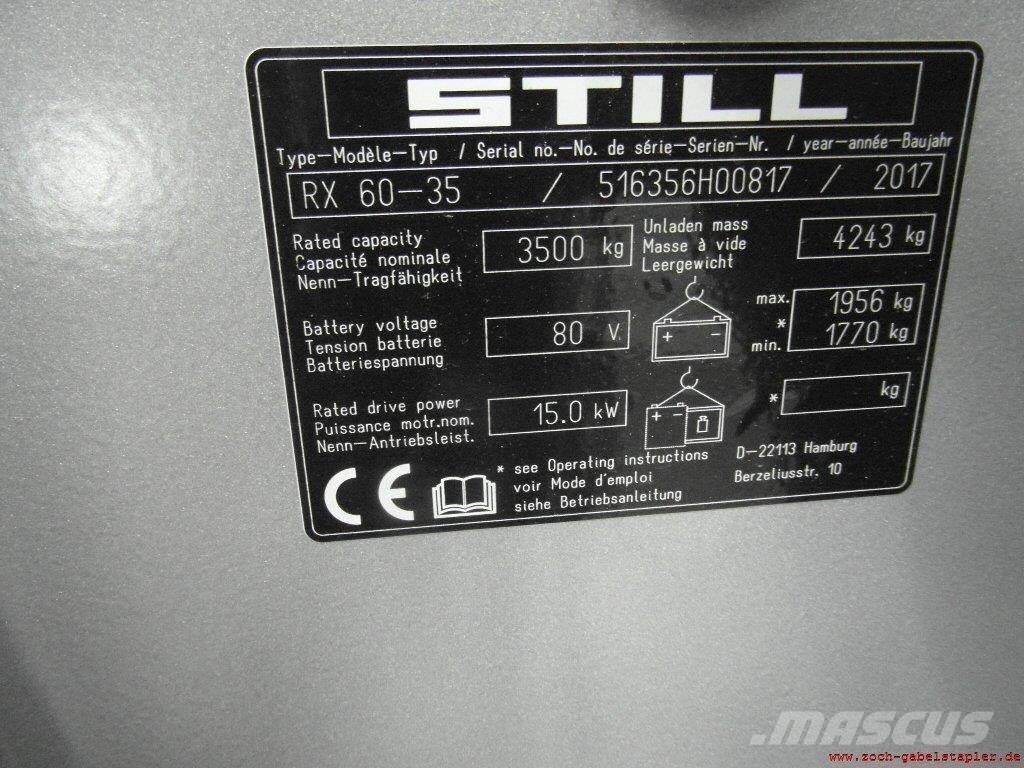 Still RX60-35 Electric forklift trucks