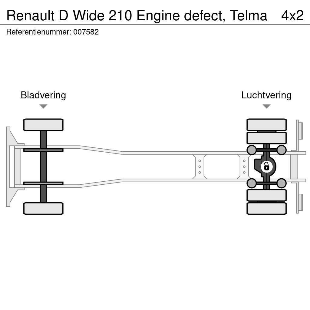 Renault D Wide 210 Engine defect, Telma Flatbed / Dropside trucks