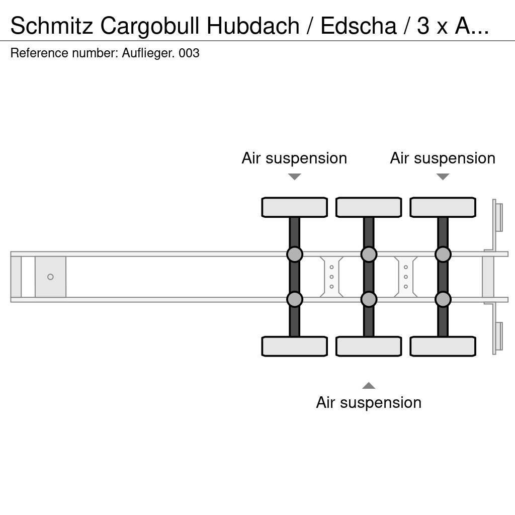 Schmitz Cargobull Hubdach / Edscha / 3 x Achsen Curtainsider semi-trailers