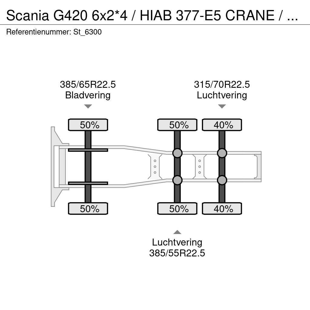 Scania G420 6x2*4 / HIAB 377-E5 CRANE / KRAN - GRUA Tractor Units