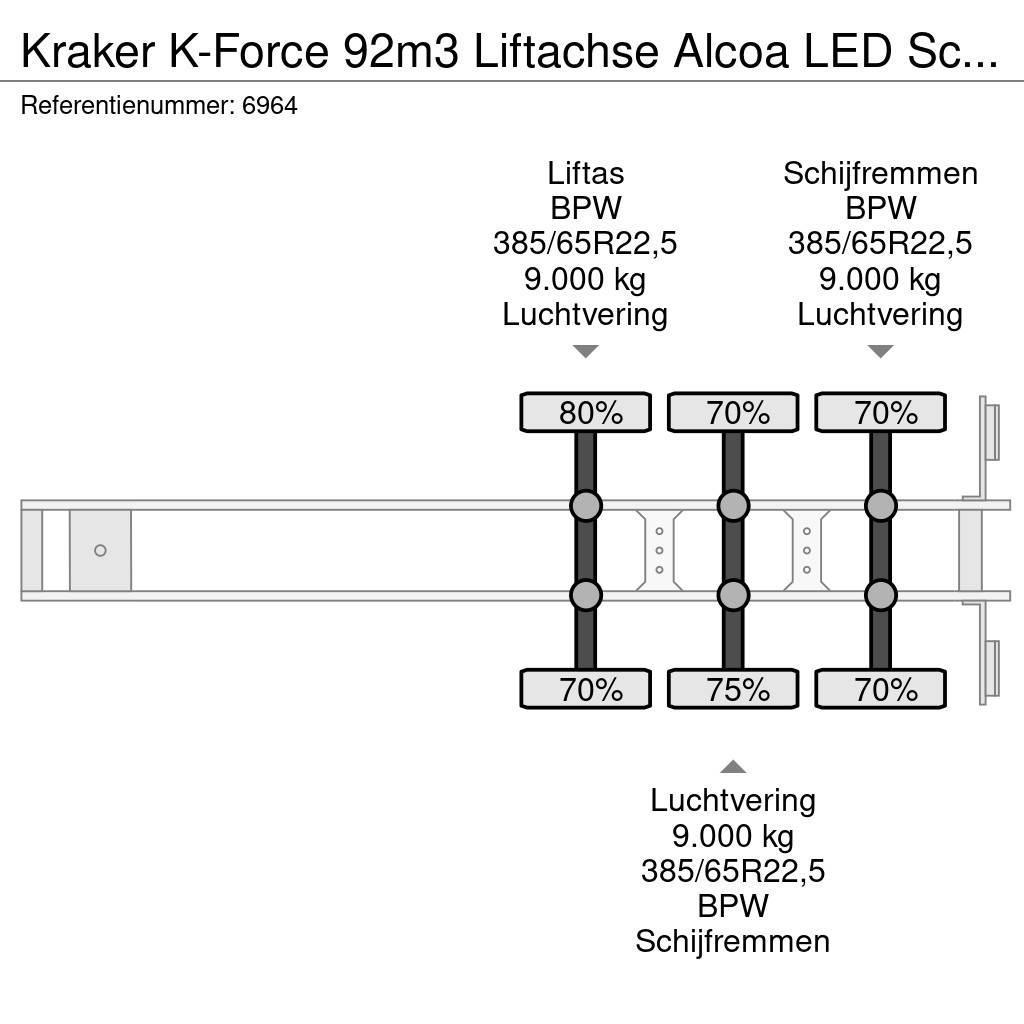 Kraker K-Force 92m3 Liftachse Alcoa LED Scheibenbremsen C Walking floor semi-trailers