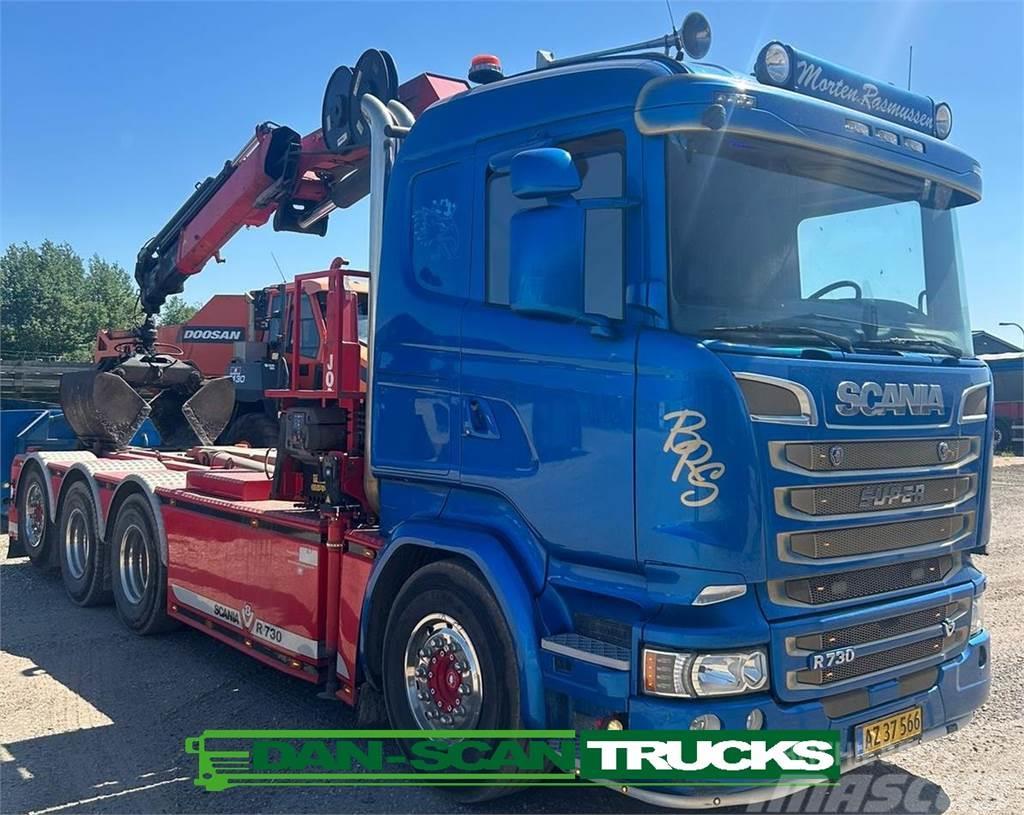 Scania R730 8x4*4 HMF 2620 kran Hook lift trucks