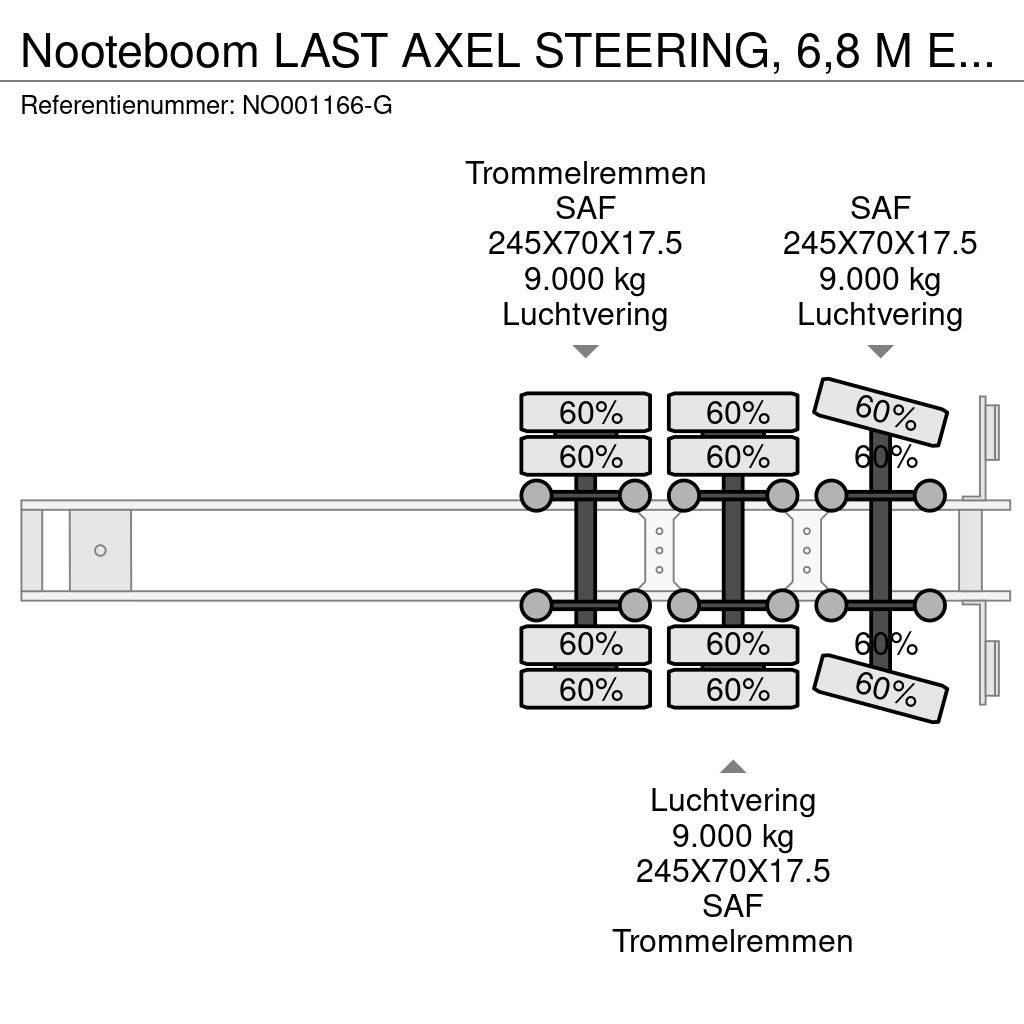 Nooteboom LAST AXEL STEERING, 6,8 M EXTENDABLE Low loader-semi-trailers