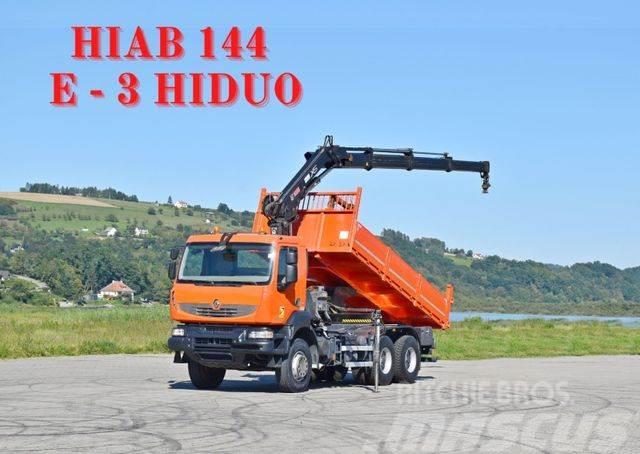 Renault KERAX 430 * HIAB 144 E-3 HIDUO+ FUNK * 6x4 * TOP Crane trucks