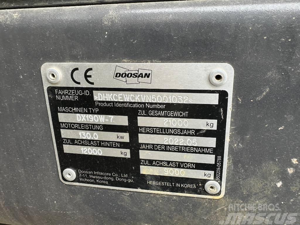 Doosan DX 190 W-7 Wheeled excavators