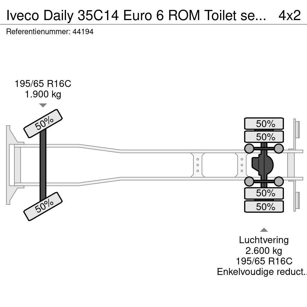 Iveco Daily 35C14 Euro 6 ROM Toilet servicewagen Combi / vacuum trucks