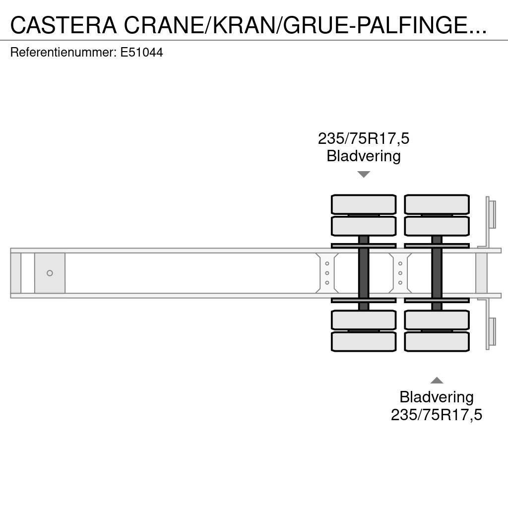 Castera CRANE/KRAN/GRUE-PALFINGER 22002 (2xHydr.) Low loader-semi-trailers