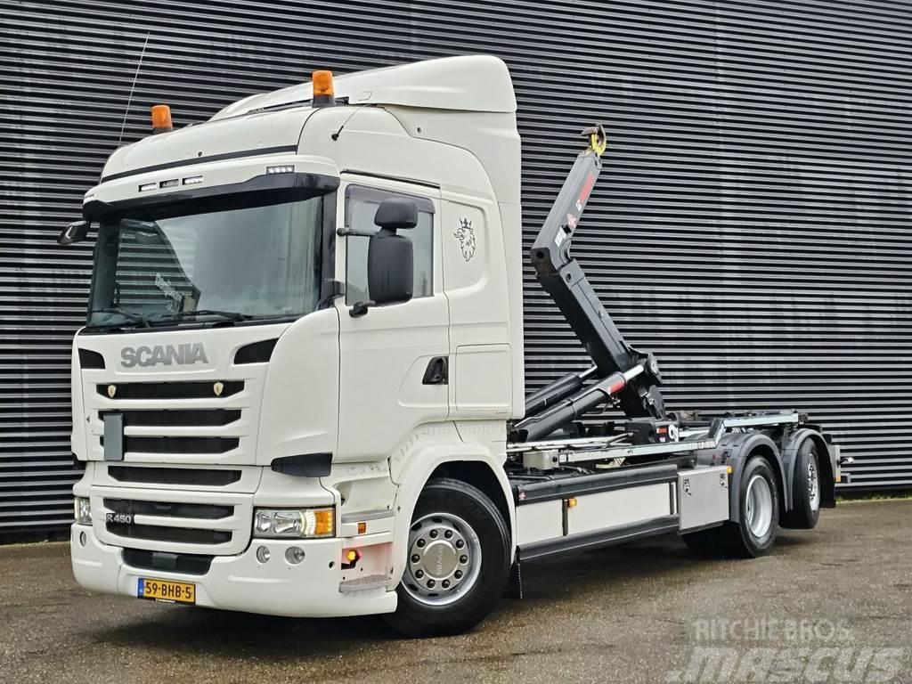 Scania R450 6x2*4 / EURO 6 / HOOKLIFT / ABROLKIPPER Hook lift trucks