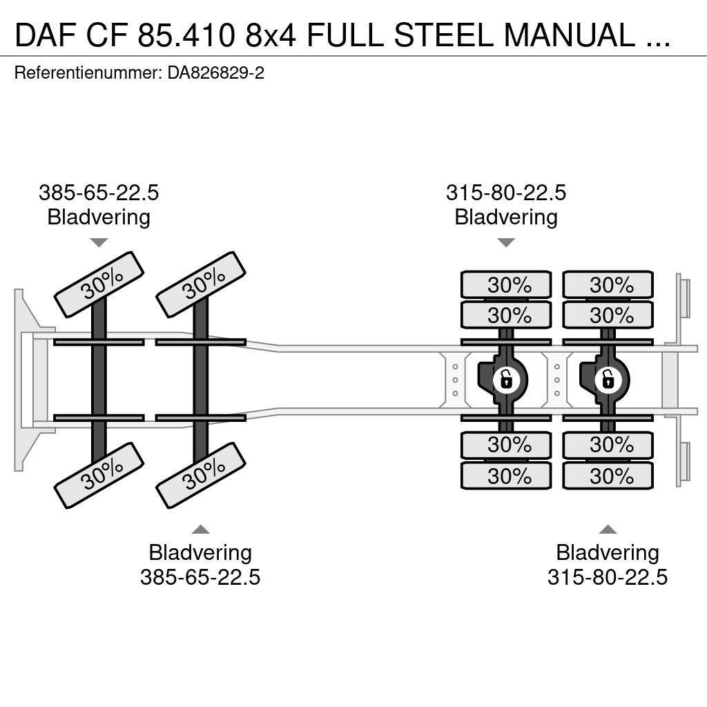 DAF CF 85.410 8x4 FULL STEEL MANUAL GEARBOX Tipper trucks