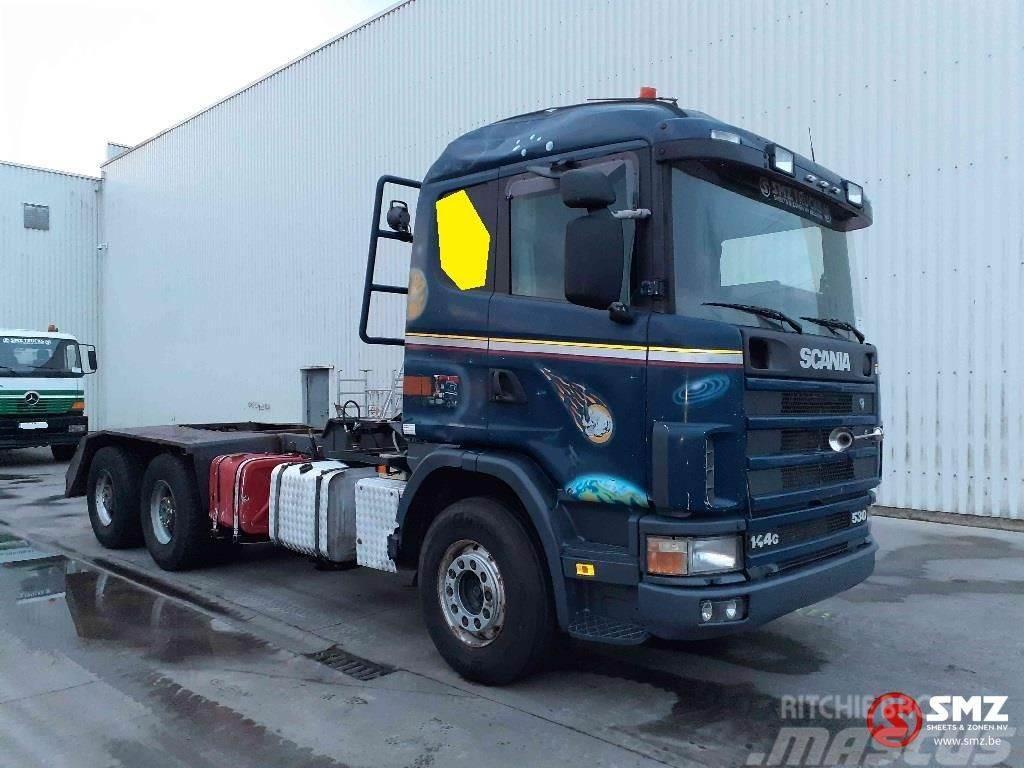 Scania 144 530 6x4 lames/meca Flatbed / Dropside trucks