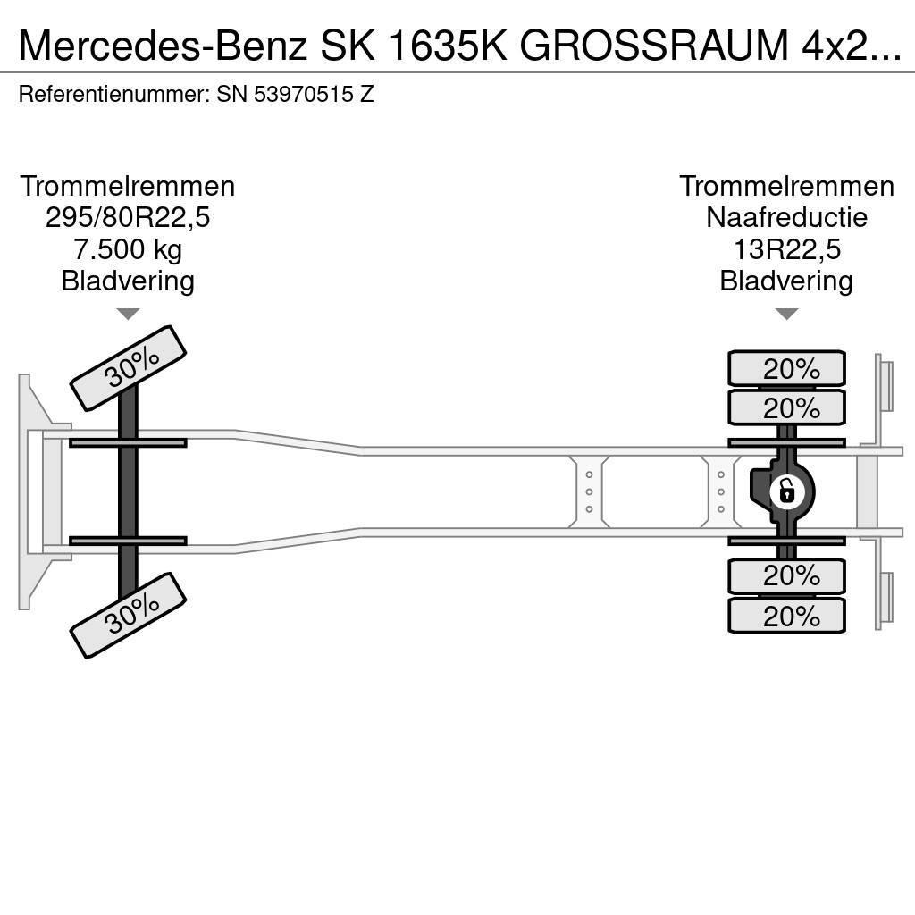 Mercedes-Benz SK 1635K GROSSRAUM 4x2 FULL STEEL CHASSIS (ZF MANU Flatbed / Dropside trucks