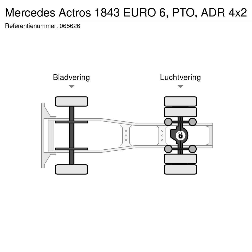 Mercedes-Benz Actros 1843 EURO 6, PTO, ADR Tractor Units