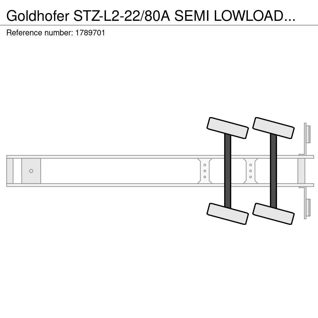 Goldhofer STZ-L2-22/80A SEMI LOWLOADER/DIEPLADER/TIEFLADER Low loader-semi-trailers