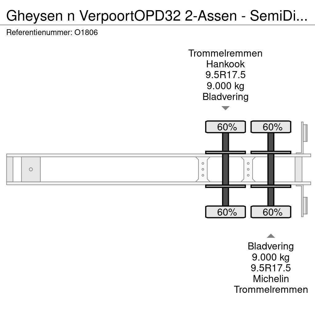  Gheysen n Verpoort OPD32 2-Assen - SemiDieplader - Low loader-semi-trailers