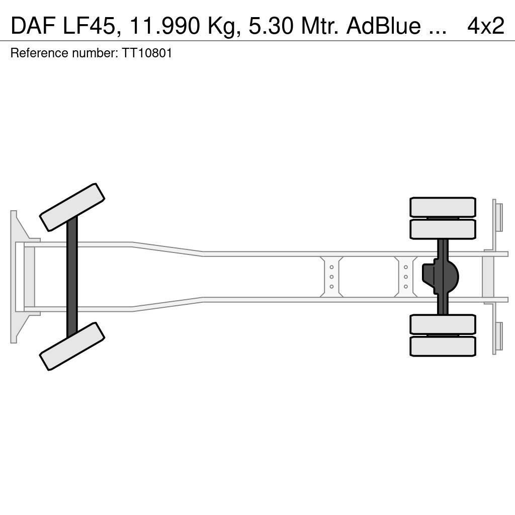 DAF LF45, 11.990 Kg, 5.30 Mtr. AdBlue Flatbed / Dropside trucks
