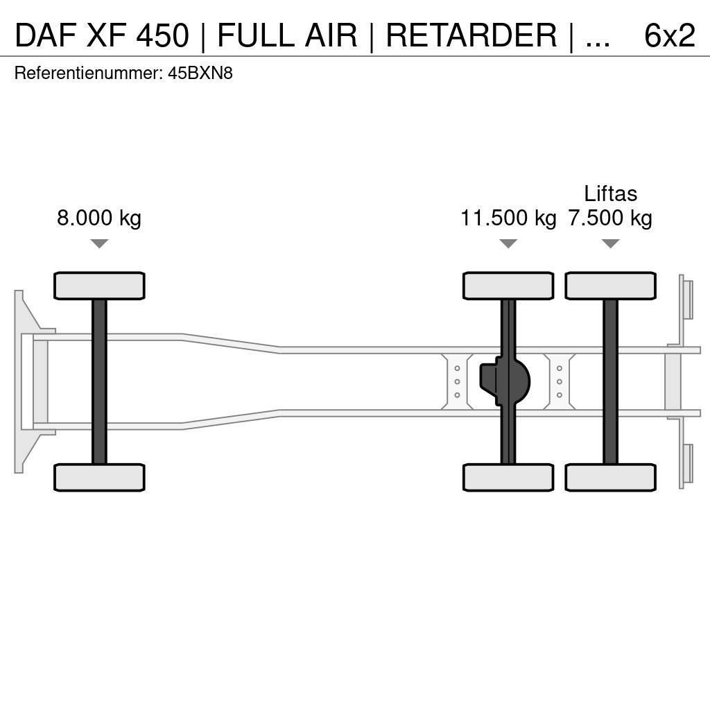 DAF XF 450 | FULL AIR | RETARDER | MACHINE LOW LOADER Vehicle transporters