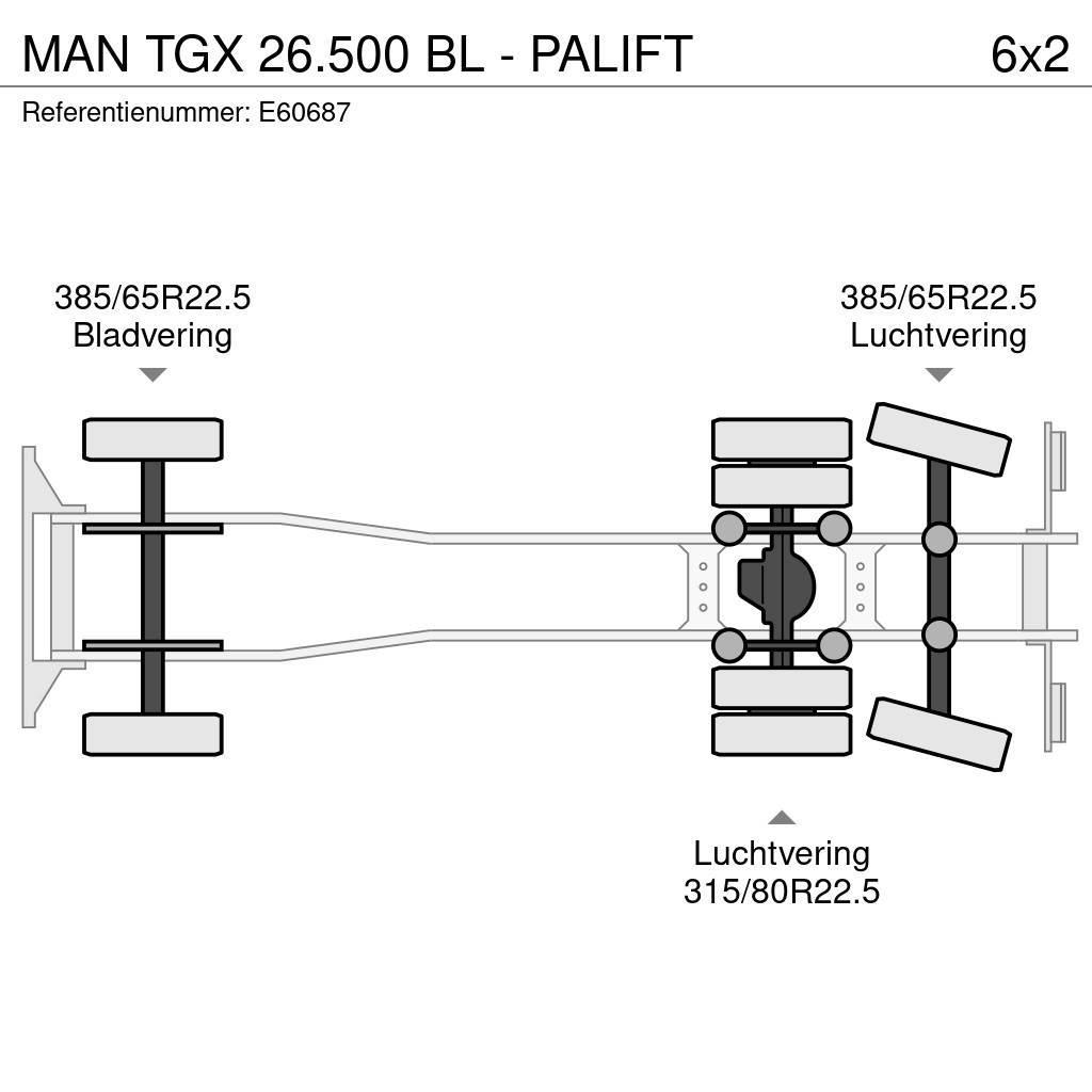 MAN TGX 26.500 BL - PALIFT Container Frame trucks