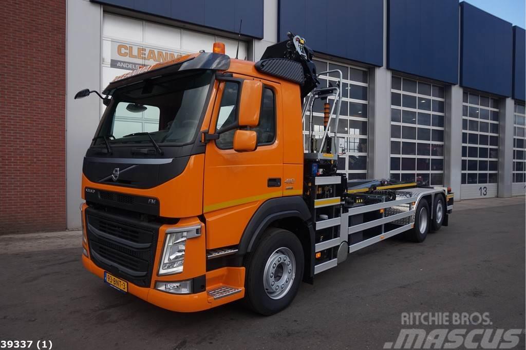 Volvo FM 410 HMF 23 ton/meter laadkraan Hook lift trucks
