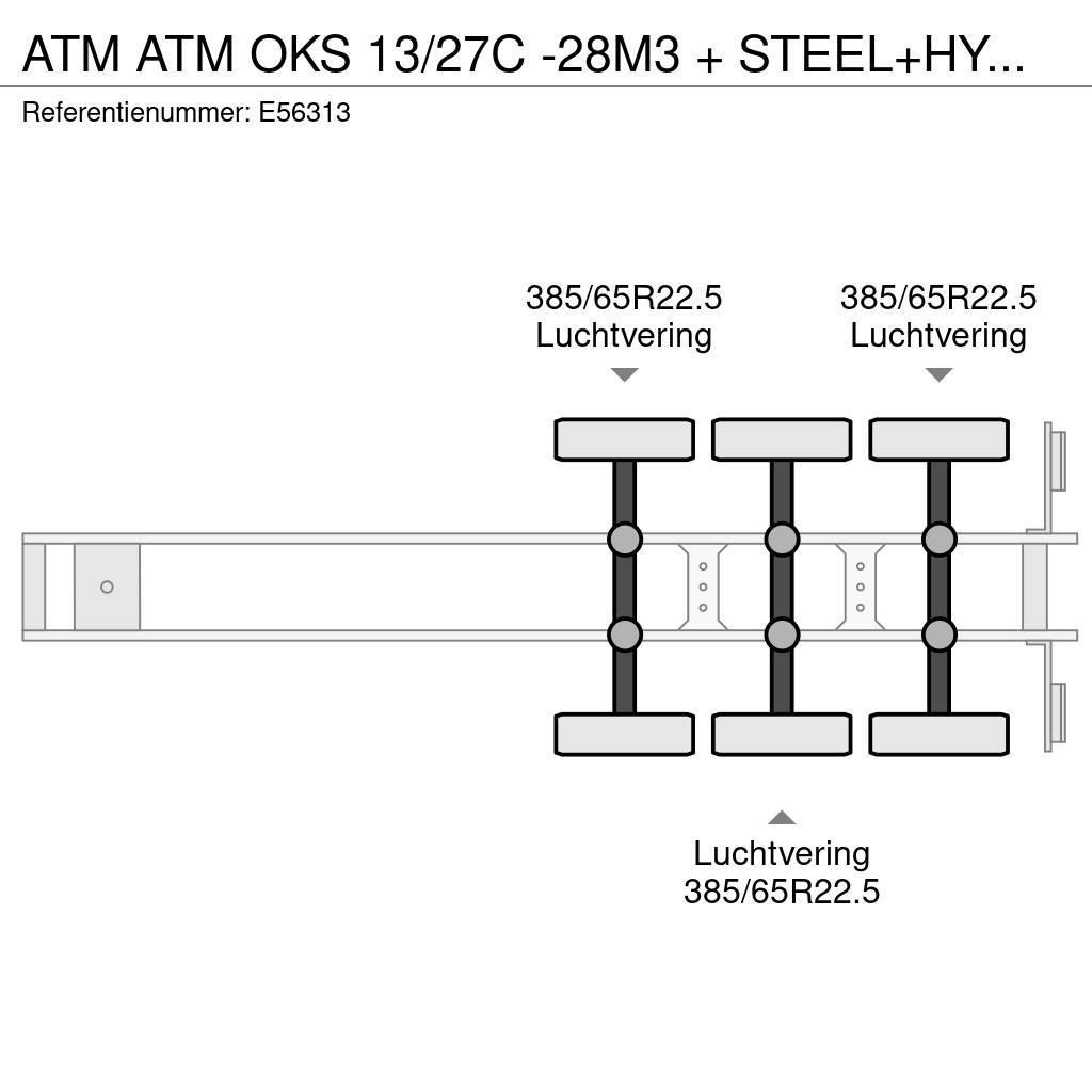 ATM OKS 13/27C -28M3 + STEEL+HYDR.DOOR Tipper semi-trailers