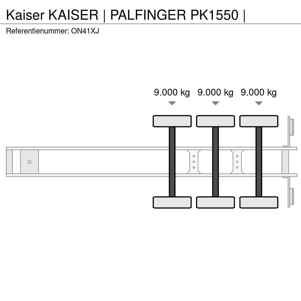 Kaiser | PALFINGER  PK1550 | Flatbed/Dropside semi-trailers