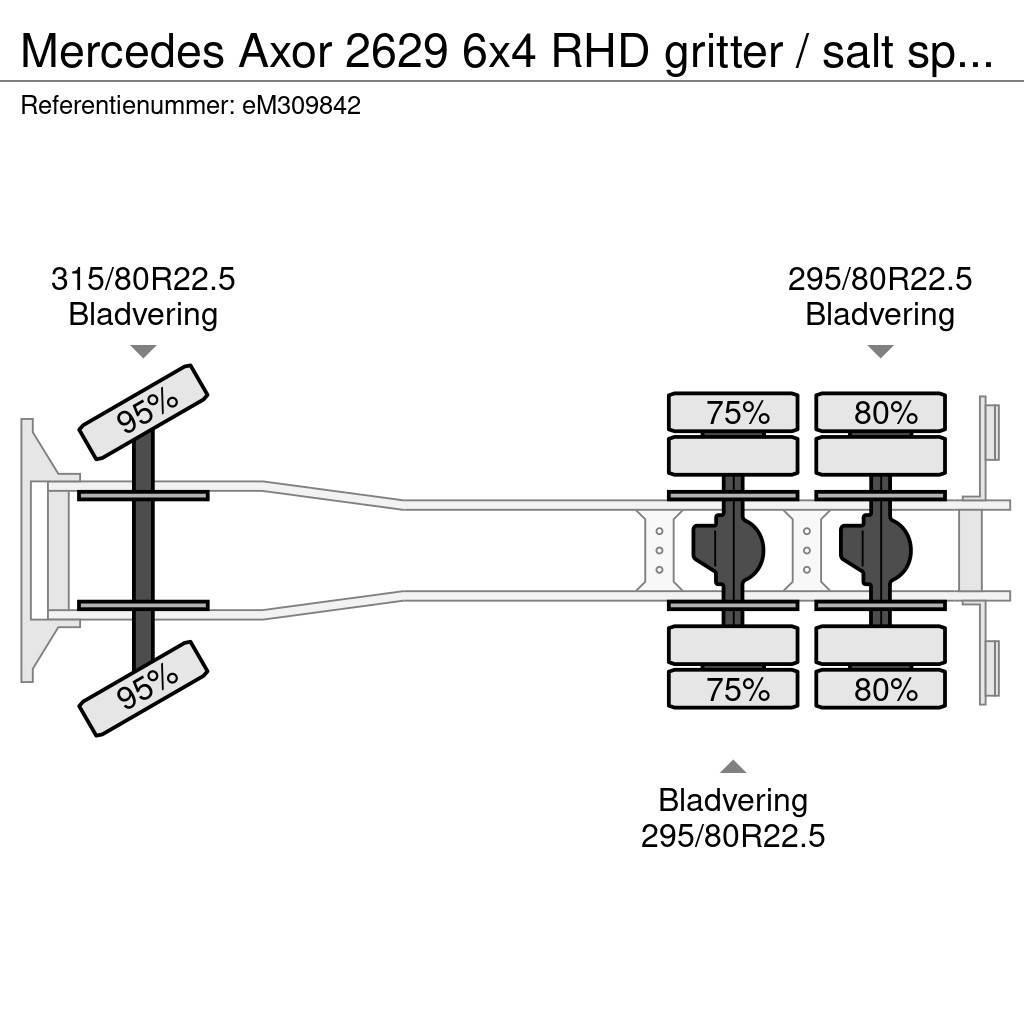 Mercedes-Benz Axor 2629 6x4 RHD gritter / salt spreader Combi / vacuum trucks