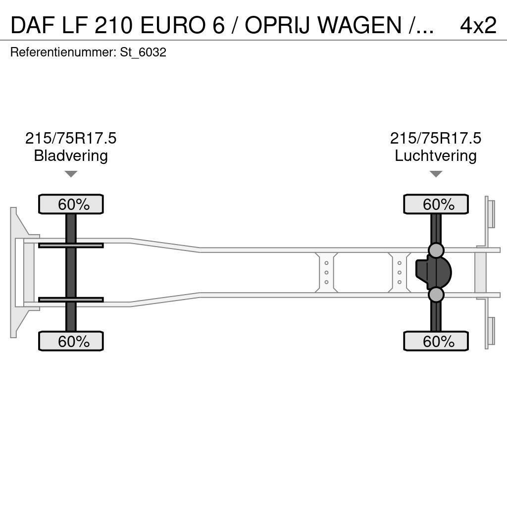 DAF LF 210 EURO 6 / OPRIJ WAGEN / MACHINE TRANSPORT Vehicle transporters