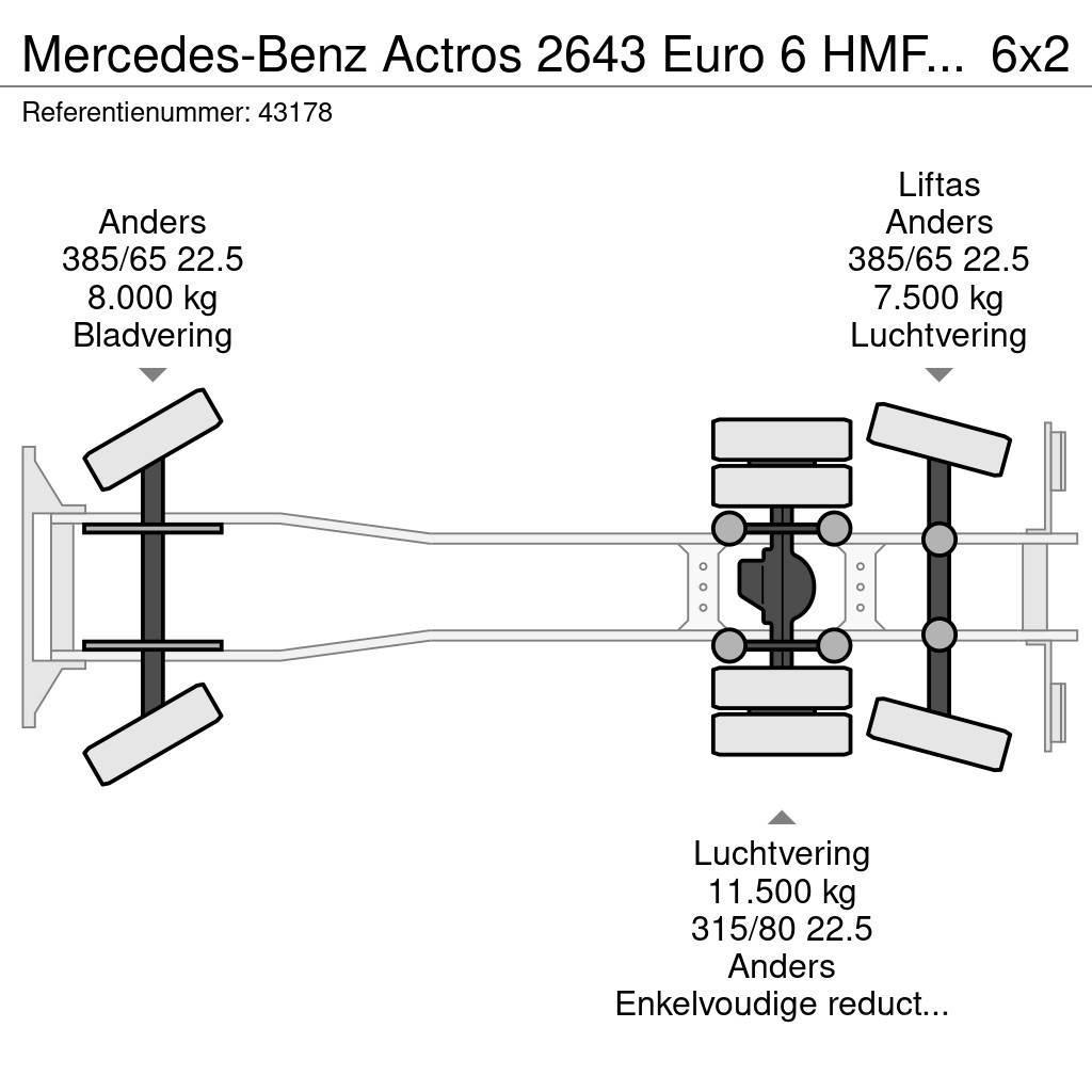 Mercedes-Benz Actros 2643 Euro 6 HMF 23 Tonmeter laadkraan Hook lift trucks