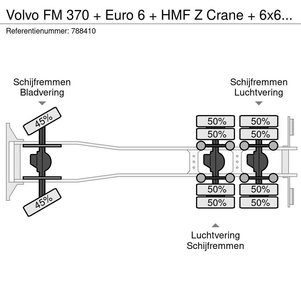 Volvo FM 370 + Euro 6 + HMF Z Crane + 6x6 + Hardox KIPPE All terrain cranes