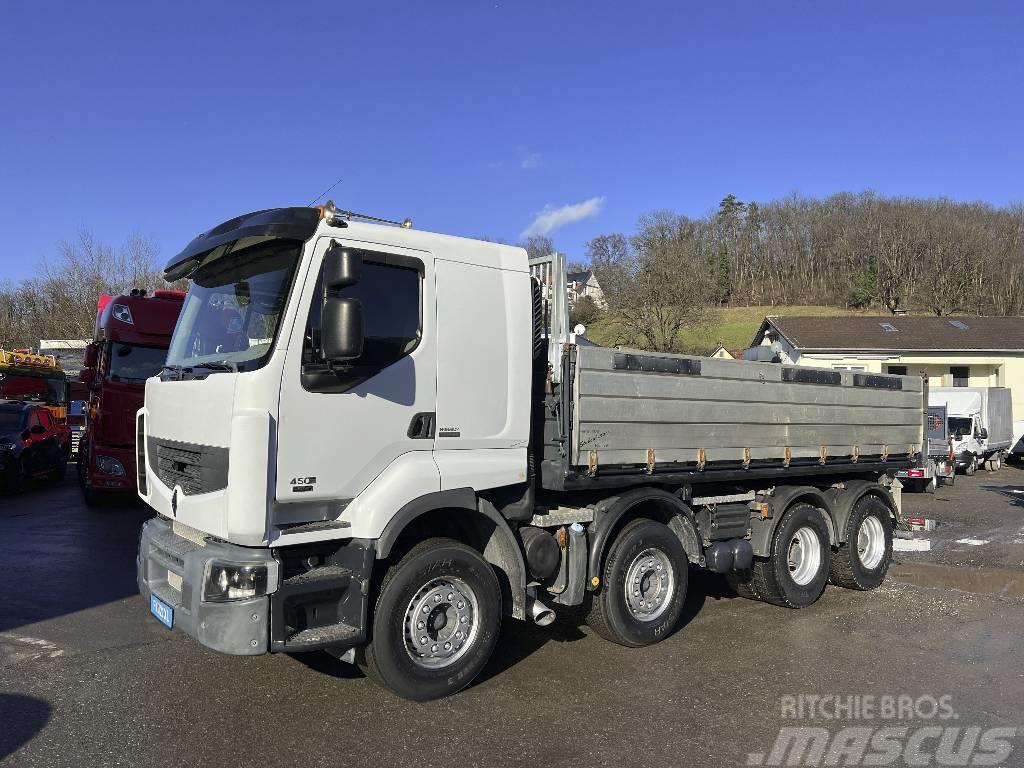 Renault Premium Lander 450*DreiKipper+Kran Hydr*Top Skip loader trucks