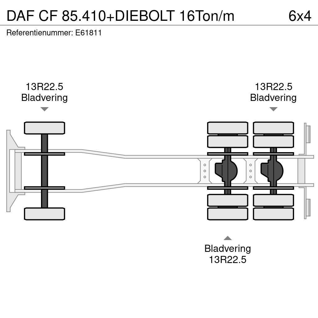 DAF CF 85.410+DIEBOLT 16Ton/m Container Frame trucks