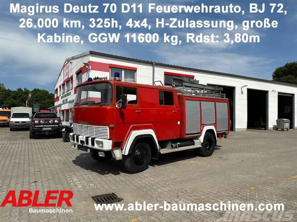 Magirus Deutz 70 D11 Feuerwehrauto 4x4 H-Zulassung Box body trucks