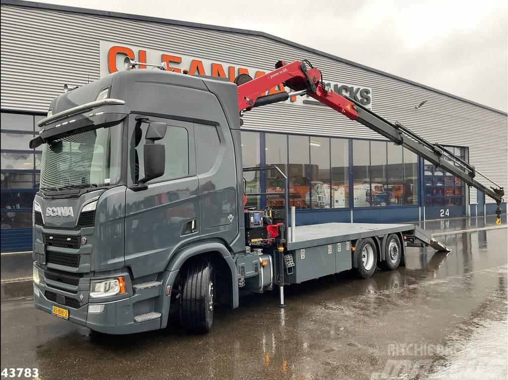 Scania R 650 Euro 6 V8 Retarder HMF 26 Tonmeter laadkraan Vehicle transporters